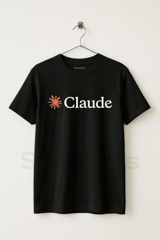 Claude AI - Programmer Tee Unisex Half Sleeve Black T-Shirt