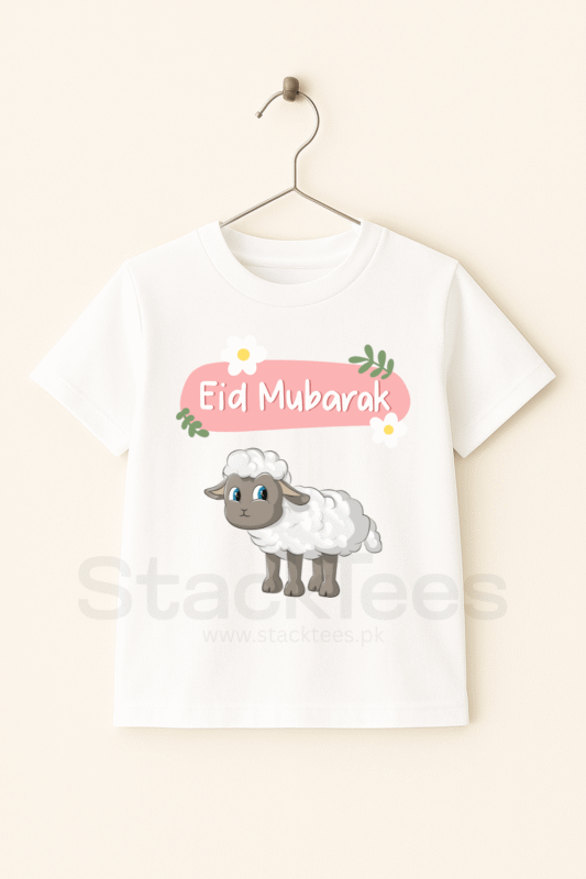 Eid ul Adha Mubarak Kids T-Shirt - Half Sleeve Bakra Eid Graphic Tee for Boys & Girls