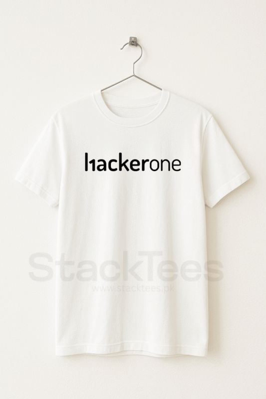 Hackerone logo White Programming tshirt pakistan