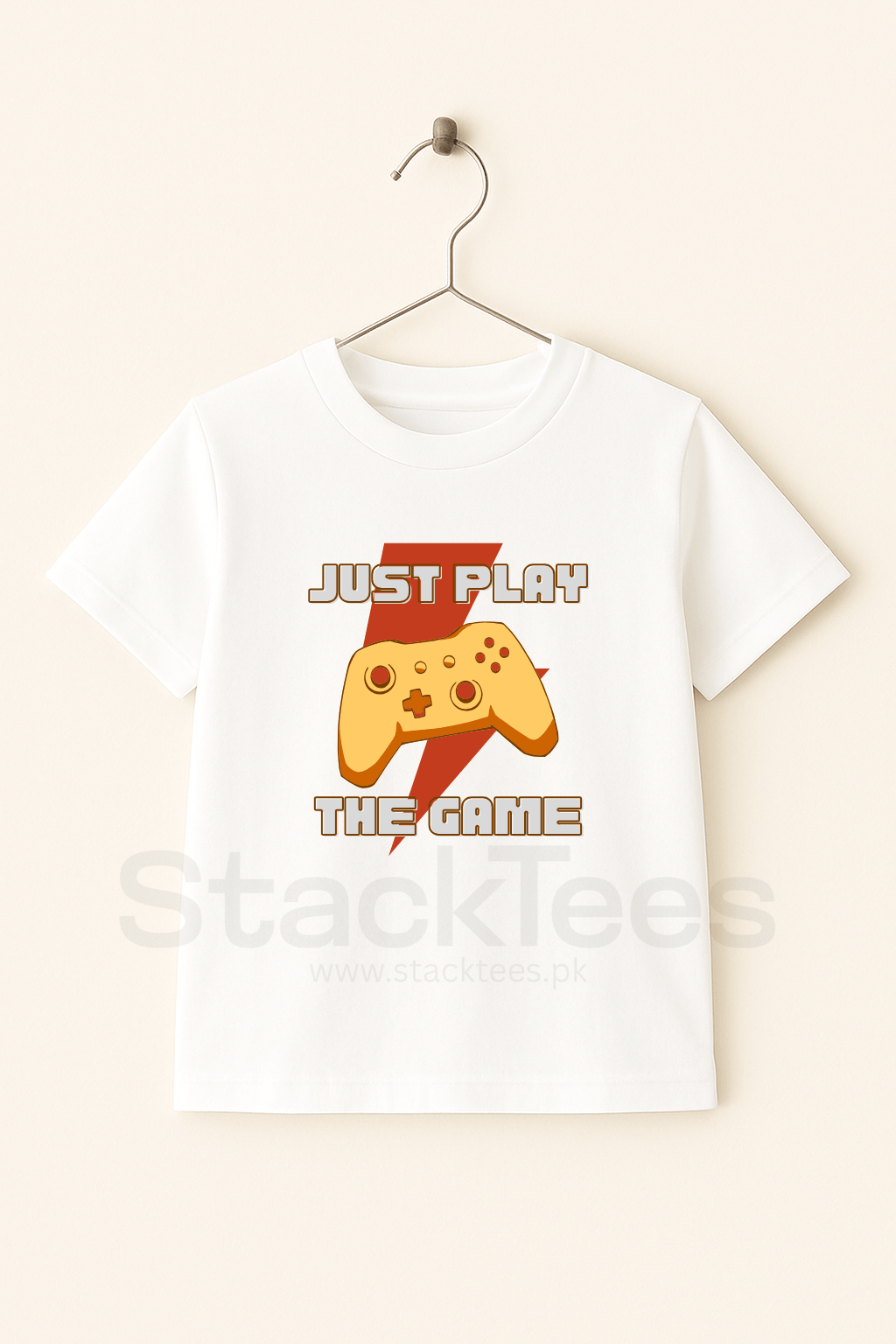 Just Play the Program - Kids Graphic Tee White Color in Pakistan