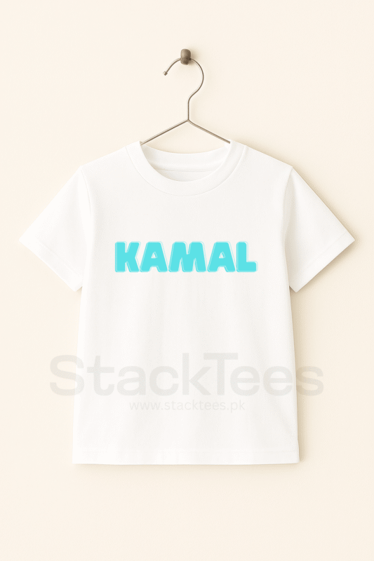 Kids Customized Name Tshirt - Half Sleeve Personalized Graphic Tee for Kids
