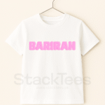Kids Customized Name Tshirt - Half Sleeve Personalized Graphic Tee for Kids