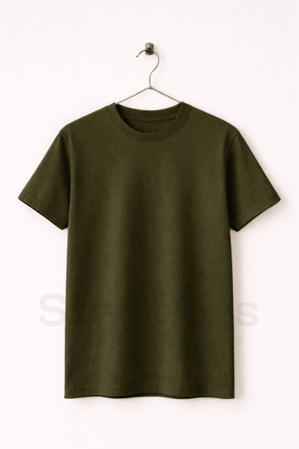 Basic Olive Green T-Shirt Pakistan - StackTees