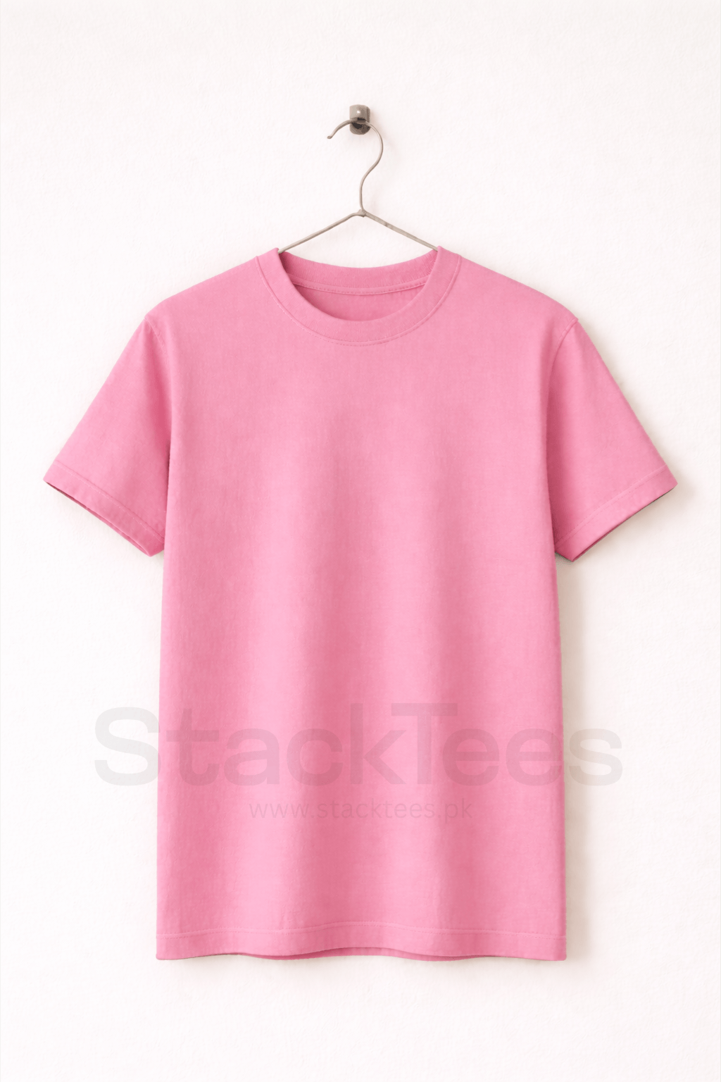 Men Basic Pink Tee Half Sleeve T-Shirt