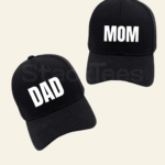 Mom & Dad Combo Black Cap – Matching Couple Caps for Parents