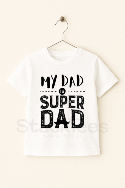 My Dad Super Dad T-Shirt for Kids - Cute Graphic Half Sleeve Tee