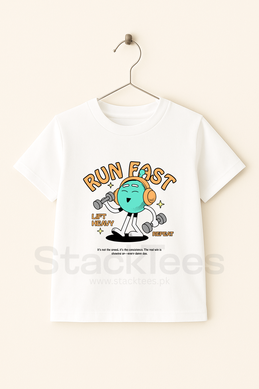 Run Fast Lift Heavy - Kids Graphic T-Shirt Half Sleeve
