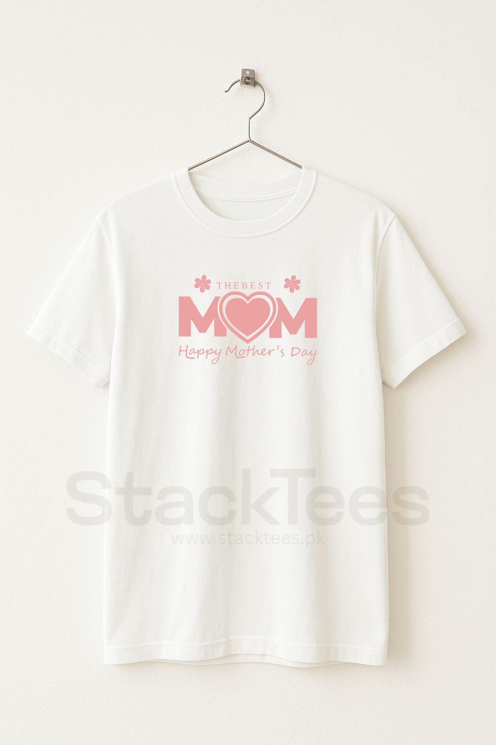 Best Mom - White Graphic T-Shirt Half Sleeve