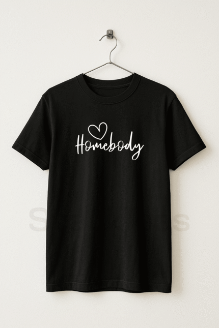 Homebody - Black Graphic T-Shirt Half Sleeve - Mothers Day Sale