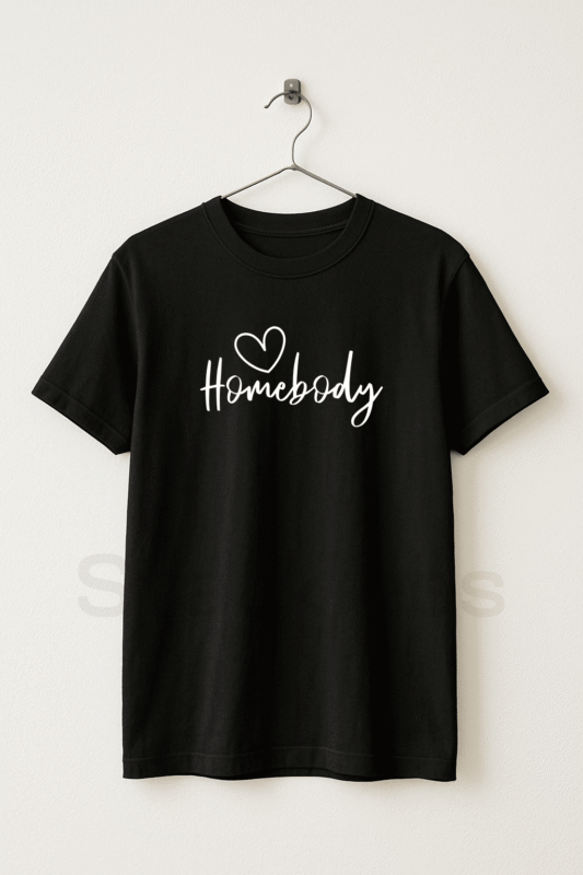 Homebody - Black Graphic T-Shirt Half Sleeve - Mothers Day Sale