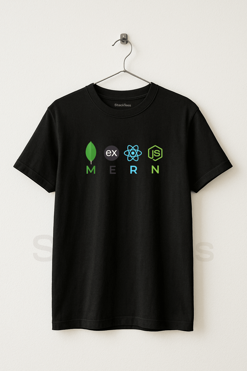 MERN Stack Developer Programming Black T-Shirt - Unisex Half Sleeve Coding Tee
