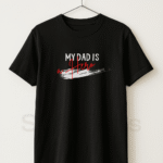 My Dad Is A Hero - Men Black Graphic T-Shirt Pakistan