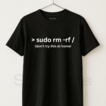 sudo rm - programming tshirt black