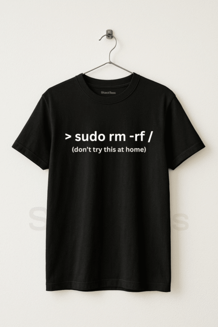sudo rm - programming tshirt black