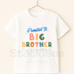 Promoted to Big Brother T-Shirt - White Kids Graphic Tee
