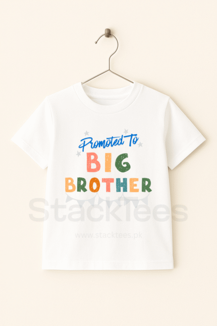 Promoted to Big Brother T-Shirt - White Kids Graphic Tee