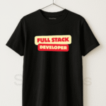 Full Stack Developer Programmer Black T-Shirt – Unisex Coding Tee Half Sleeve