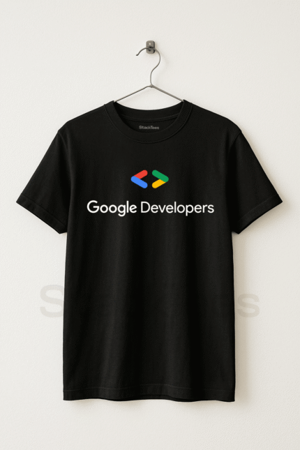 Google Developer Programmer T-Shirt Black - Unisex Coding Tee Half Sleeve
