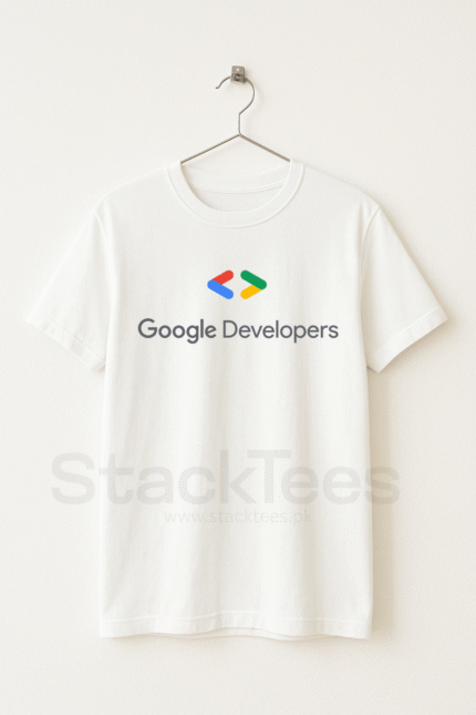 Google Developer Programmer T-Shirt White - Unisex Coding Tee Half Sleeve