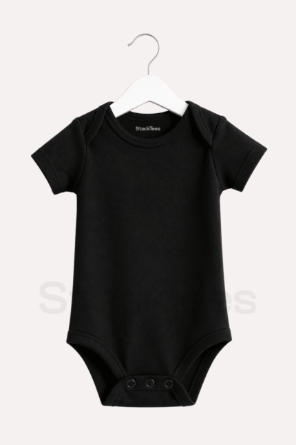 Black Baby Romper 0-18 Months Soft Baby Bodysuit Pakistan