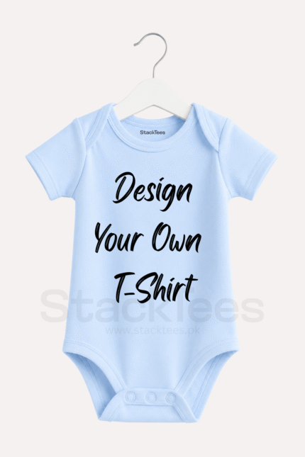 Blue Customized Baby Romper Pakistan - Personalized Baby Bodysuit