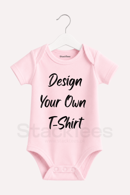 Pink Customized Baby Romper Pakistan - Personalized Baby Bodysuit