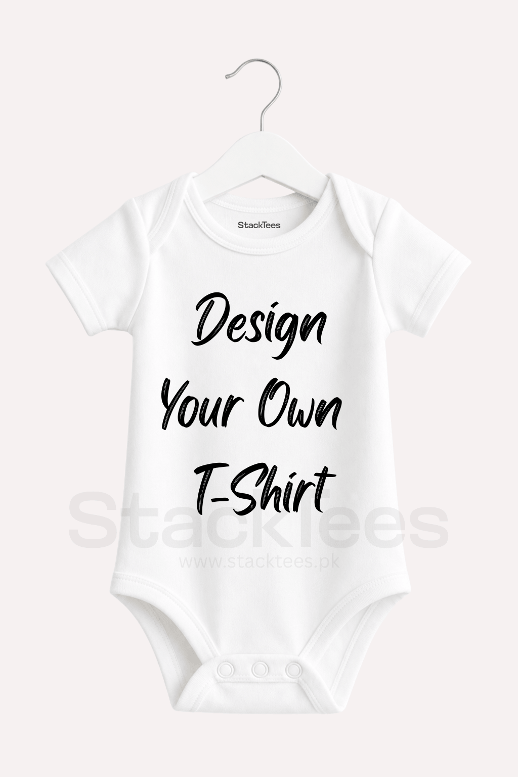 White Customized Baby Romper Pakistan – Personalized Baby Bodysuit