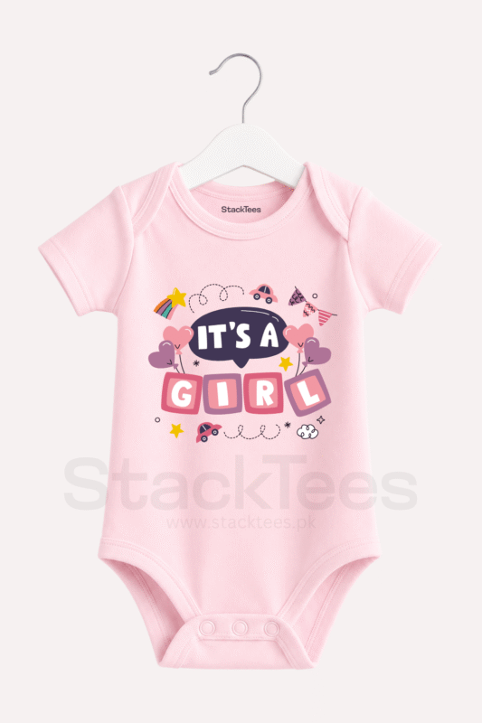 It's a Girl Baby Romper Pakistan - Customized Baby Girl Romper