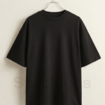 Black Drop Shoulder T-Shirt - Unisex Half Sleeve Basic Tee