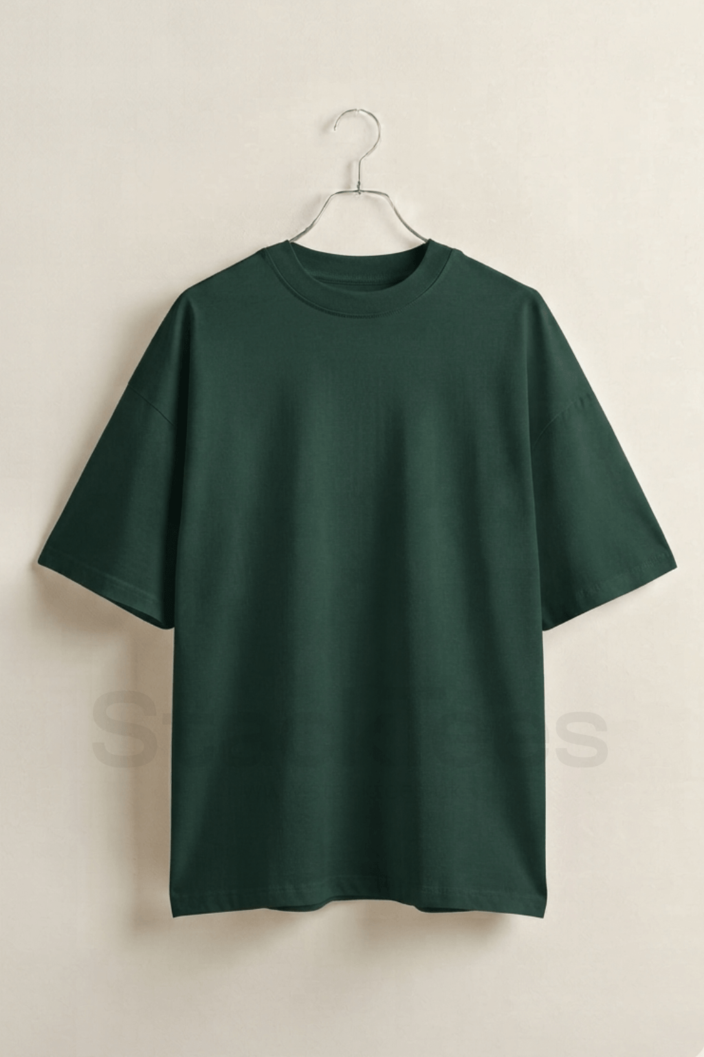 Green Drop Shoulder T-Shirt - Unisex Half Sleeve Basic Tee