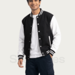 Men Black Baseball Jacket