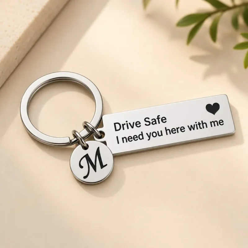 Customized Drive Safe Keychain – Personalized Car Keychain