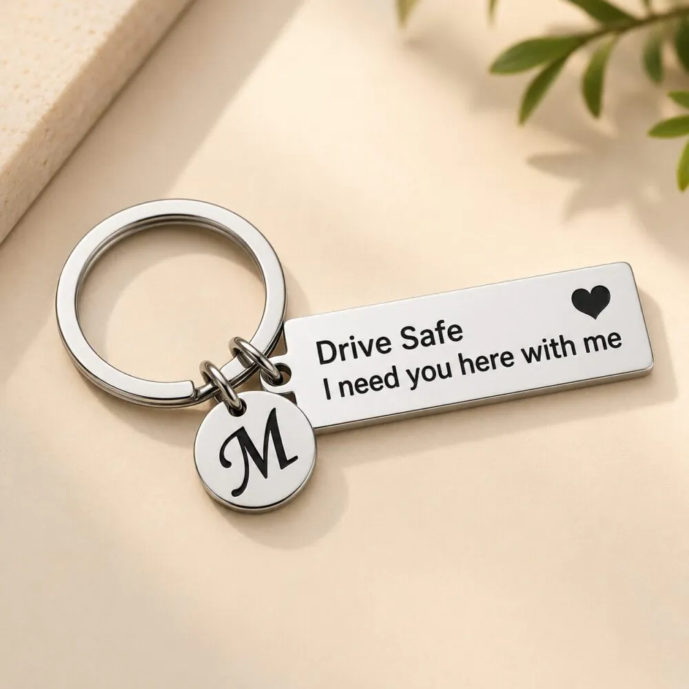 Customized Drive Safe Keychain – Personalized Car Keychain